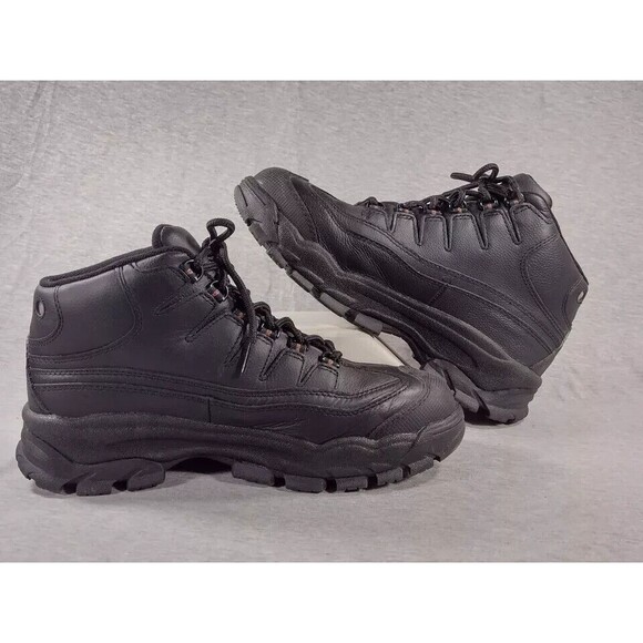 Worx Red Wing Steel Toe Boots Mens 6.5 M Black Leather ASTM F2413-18 - Picture 8 of 10